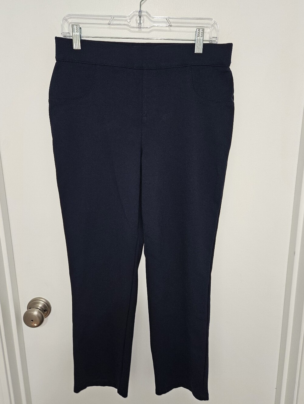 Style & Co Women's Navy Pull-On Straight-Leg Pants PL
